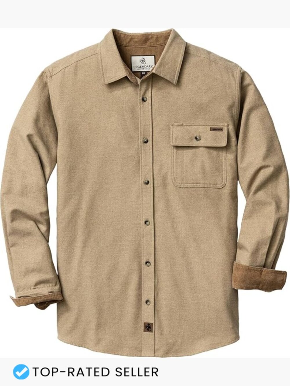 Long Sleeve Flannel Button Down Shirt Classic Relaxed Fit Cotton Camping